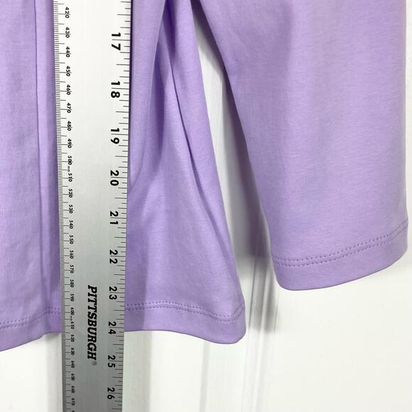 SPIRIT OF THE ANDES Top L Lilac Scoop Neck 3/4 Sleeve Stretch Pima Cotton Peru - Picture 7 of 8